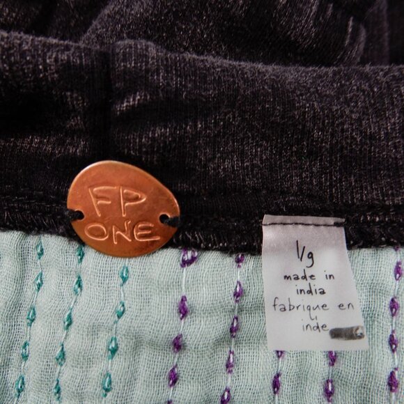 Free People FP ONE Tavi Quilted Hooded JACKET Size L Zip Up Green Blue Black NEW - Picture 4 of 10